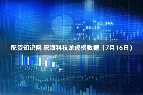 配资知识网 宏海科技龙虎榜数据（7月16日）
